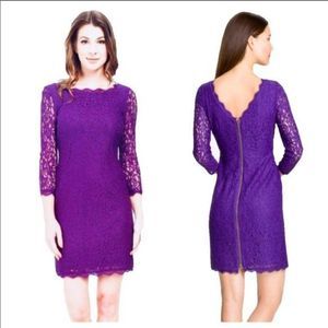 Adrianna Papell Purple Lace Evening Dress Size 6